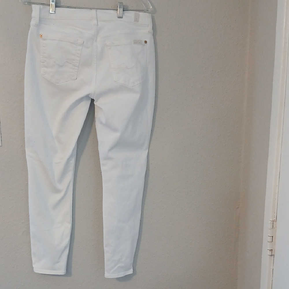 7 For All Mankind White Skinny Jeans - Picture 4 of 6